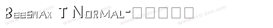 Beeswax T Normal字体转换